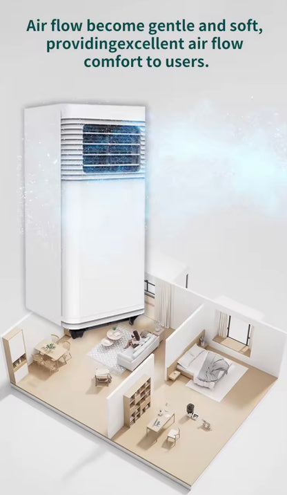 Climatiseur portable 110V 60Hz 9000BTU avec commande par application, refroidissement/chauffage par onduleur pour maison moderne