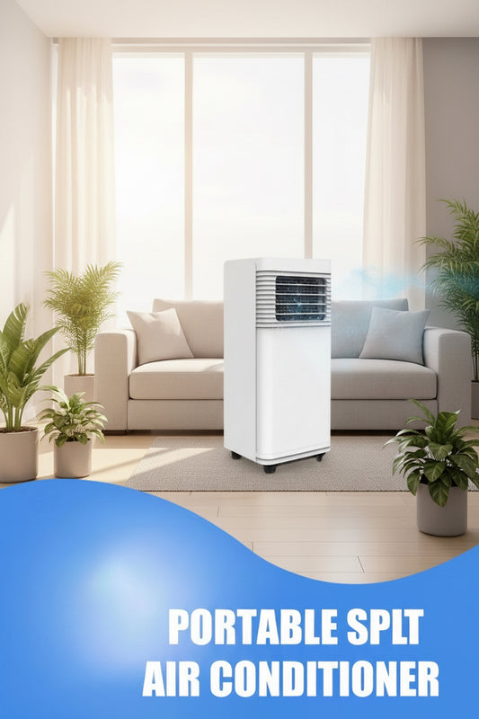 Climatiseur portable 110V 60Hz 9000BTU avec commande par application, refroidissement/chauffage par onduleur pour maison moderne
